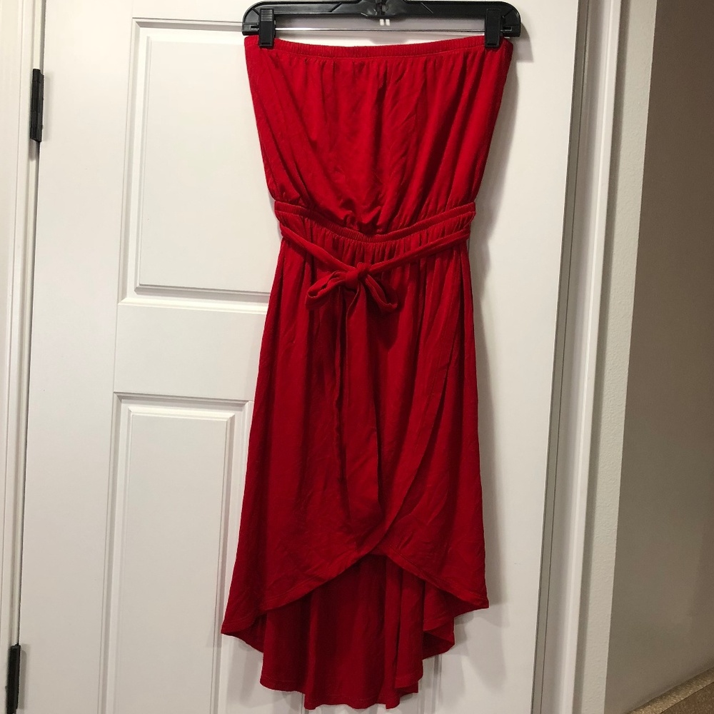 The Limited Red Strapless Dress Size M